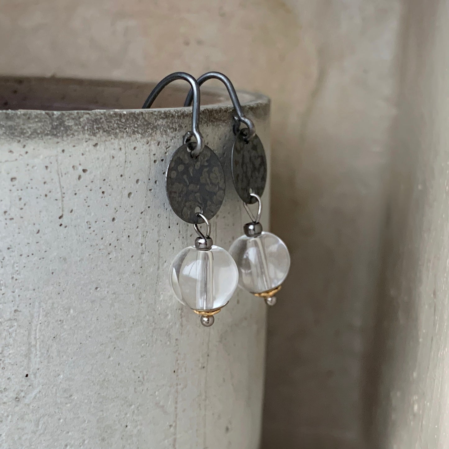 Earrings in silver and crystal 'Crystal Pure'