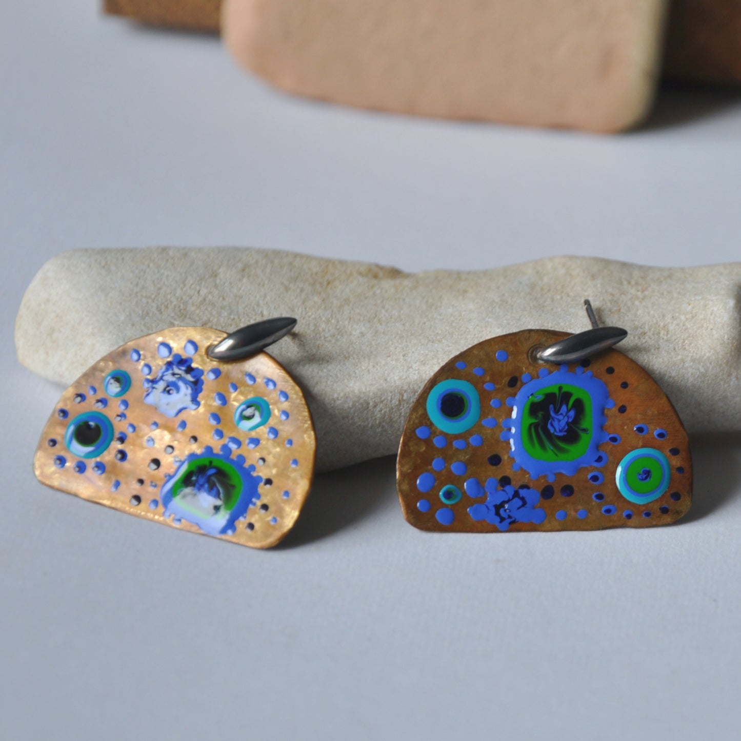 Pendientes de plata y latón 'Fairytale Land'