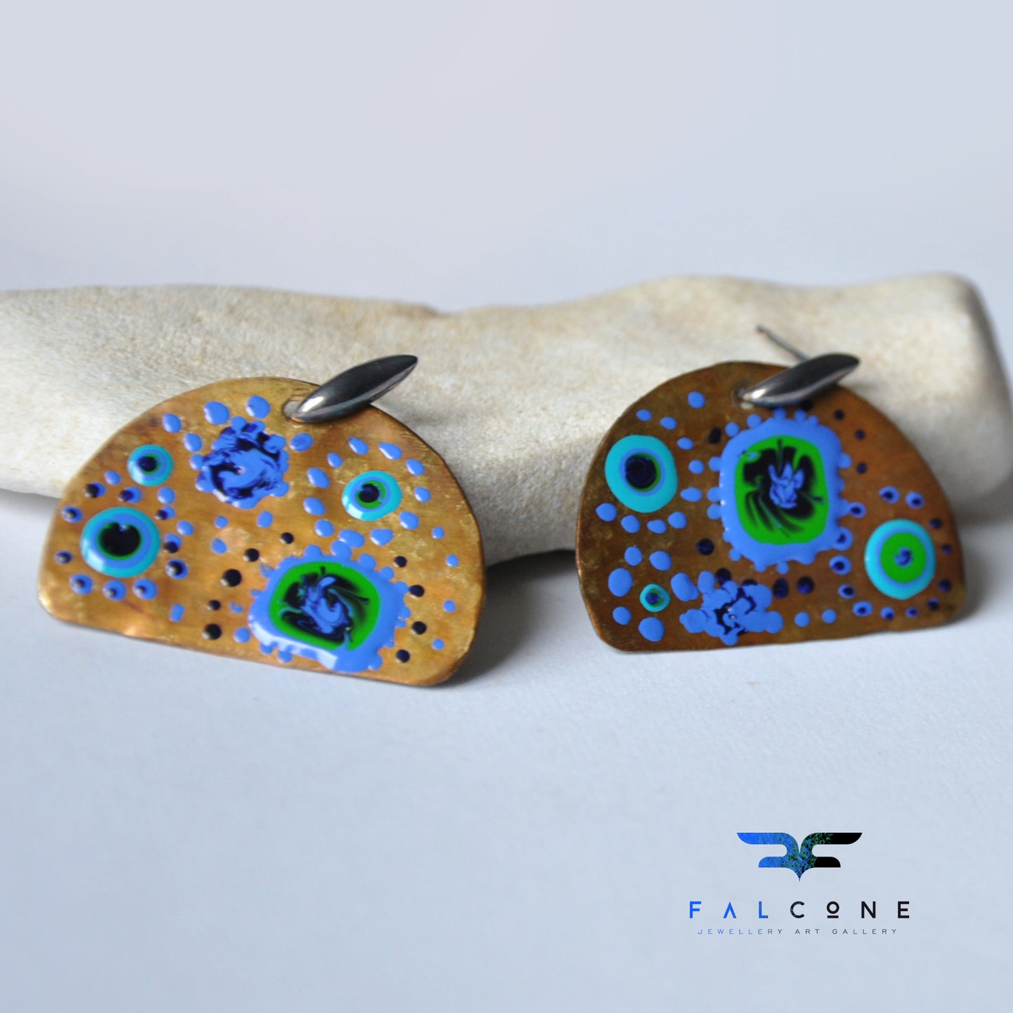 Pendientes de plata y latón 'Fairytale Land'