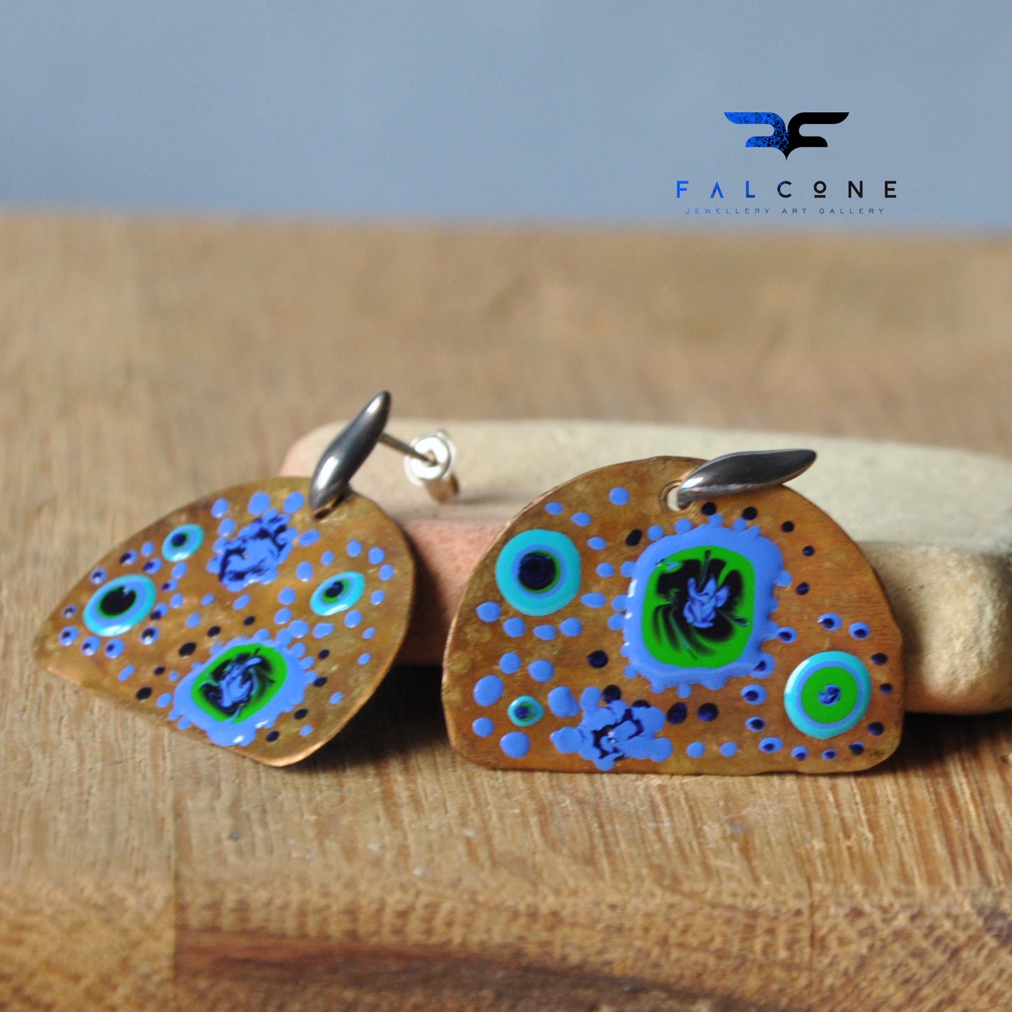 Pendientes de plata y latón 'Fairytale Land'