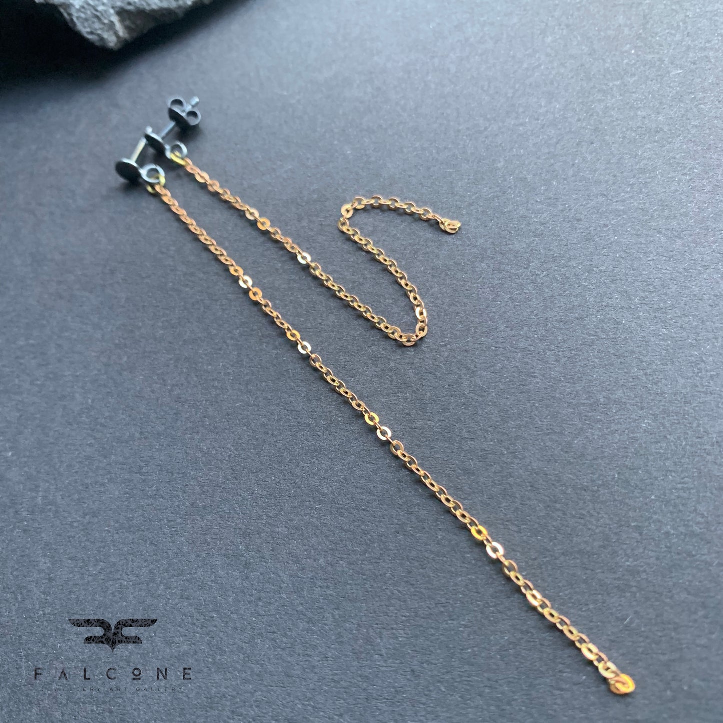 Pendientes largos de latón y plata 'Elegancia Once'