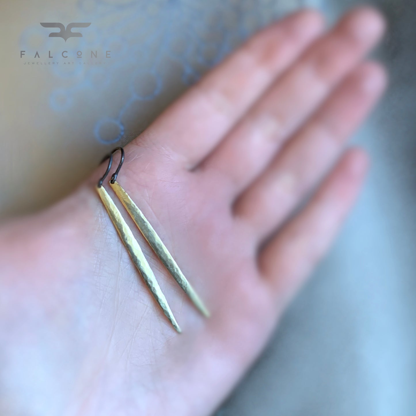 Brass and Silver Earrings 'Dragon Nail'