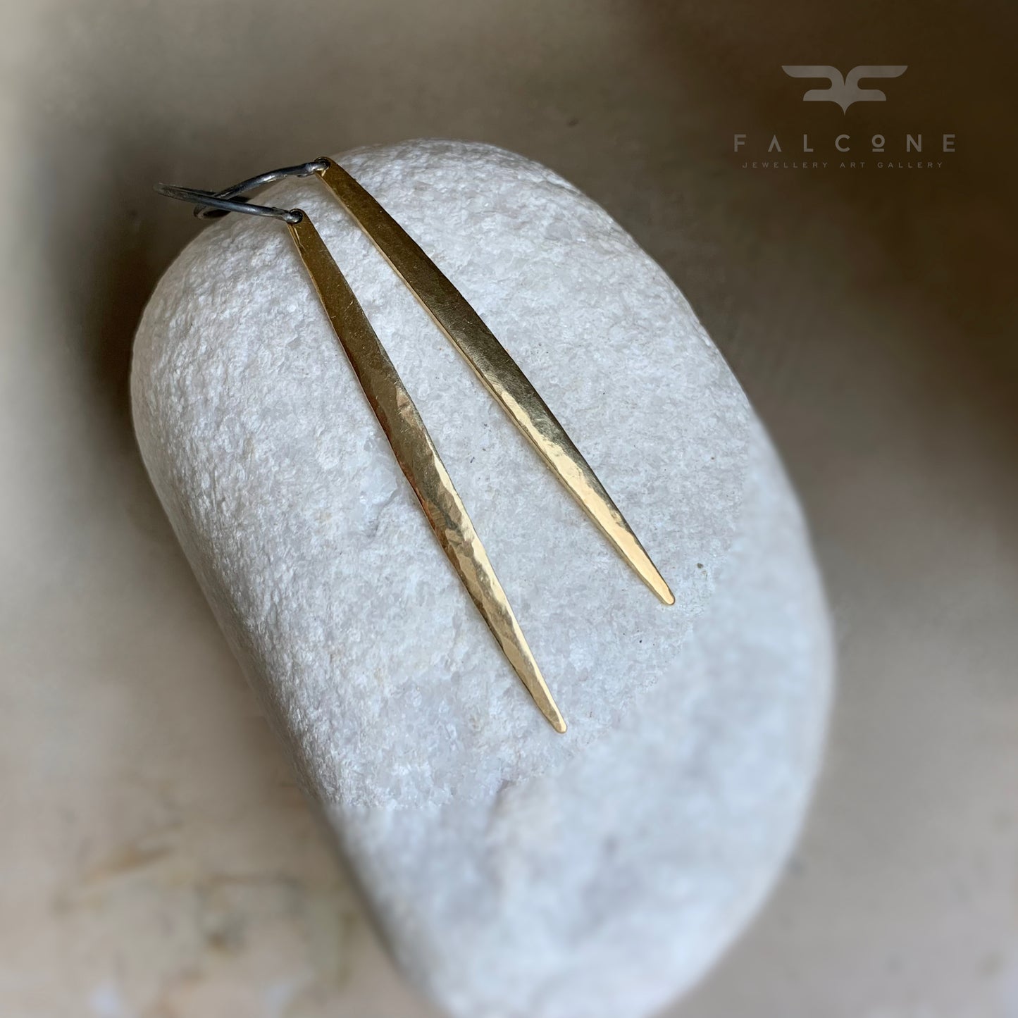 Brass and Silver Earrings 'Dragon Nail'