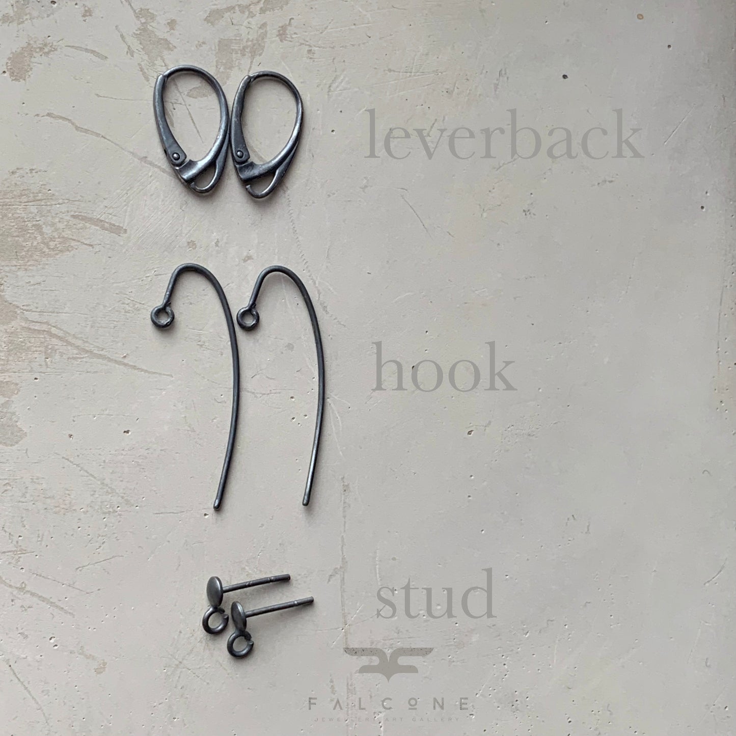 Earrings from silver and glass 'Elves'