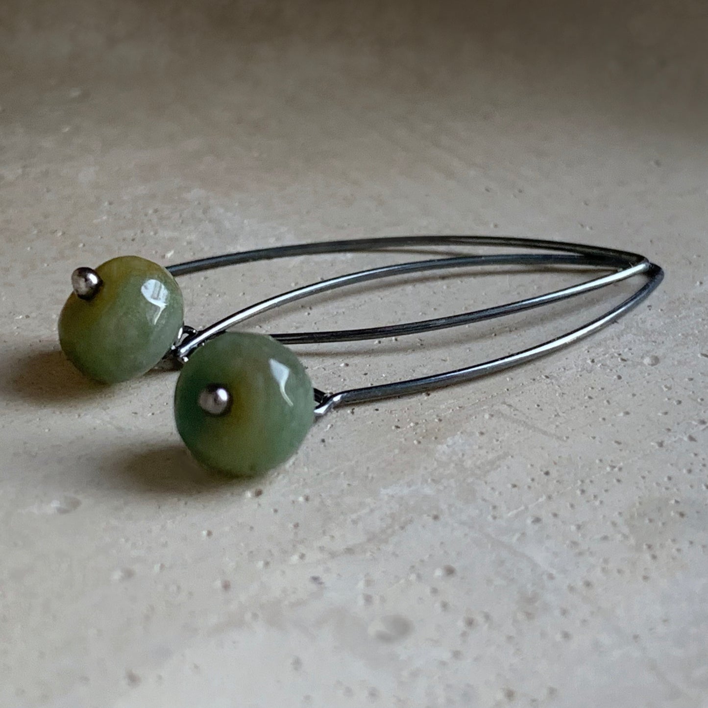 Agate and Silver Earrings 'Forest Nymphs'