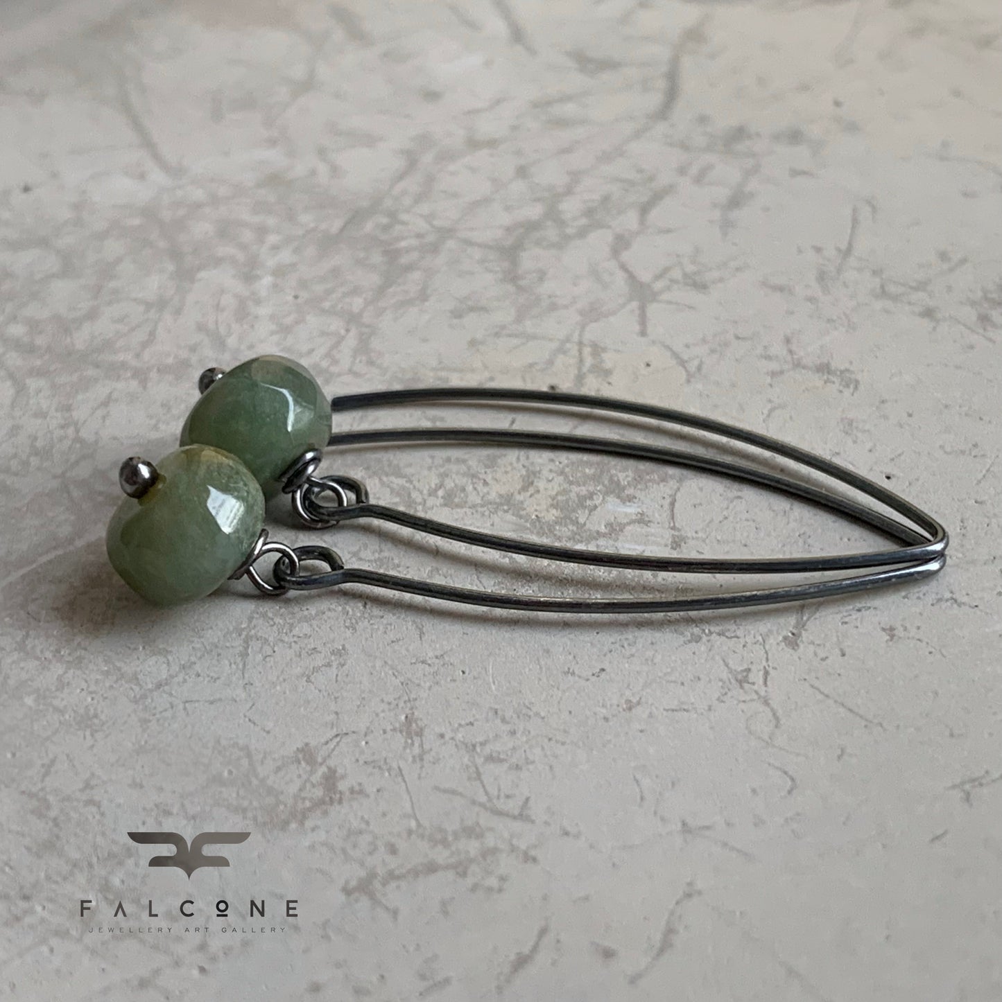 Agate and Silver Earrings 'Forest Nymphs'