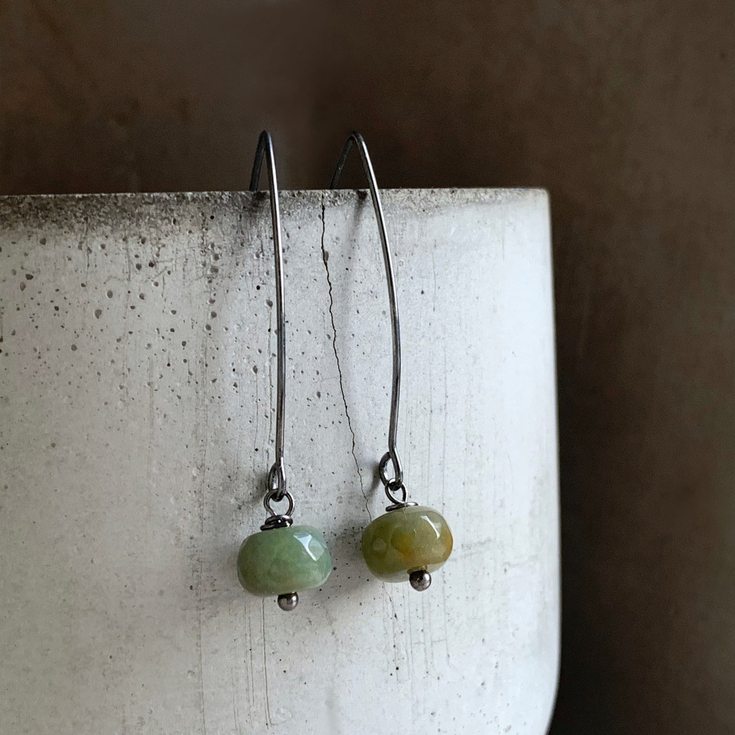 Agate and Silver Earrings 'Forest Nymphs'