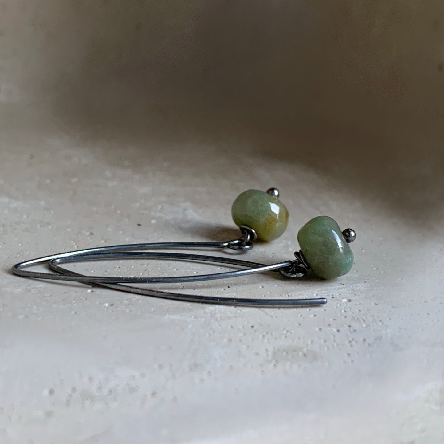 Agate and Silver Earrings 'Forest Nymphs'