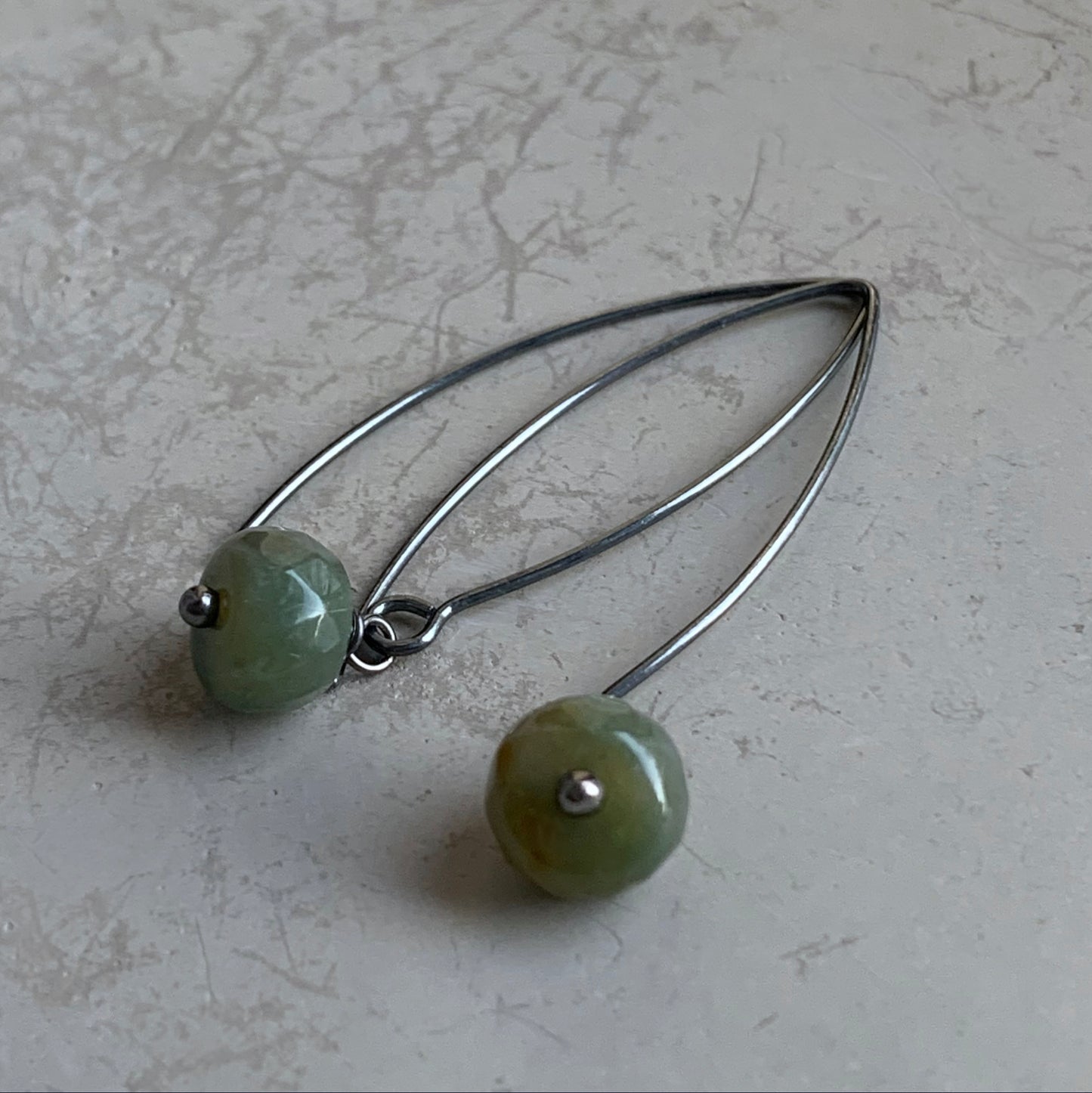 Agate and Silver Earrings 'Forest Nymphs'