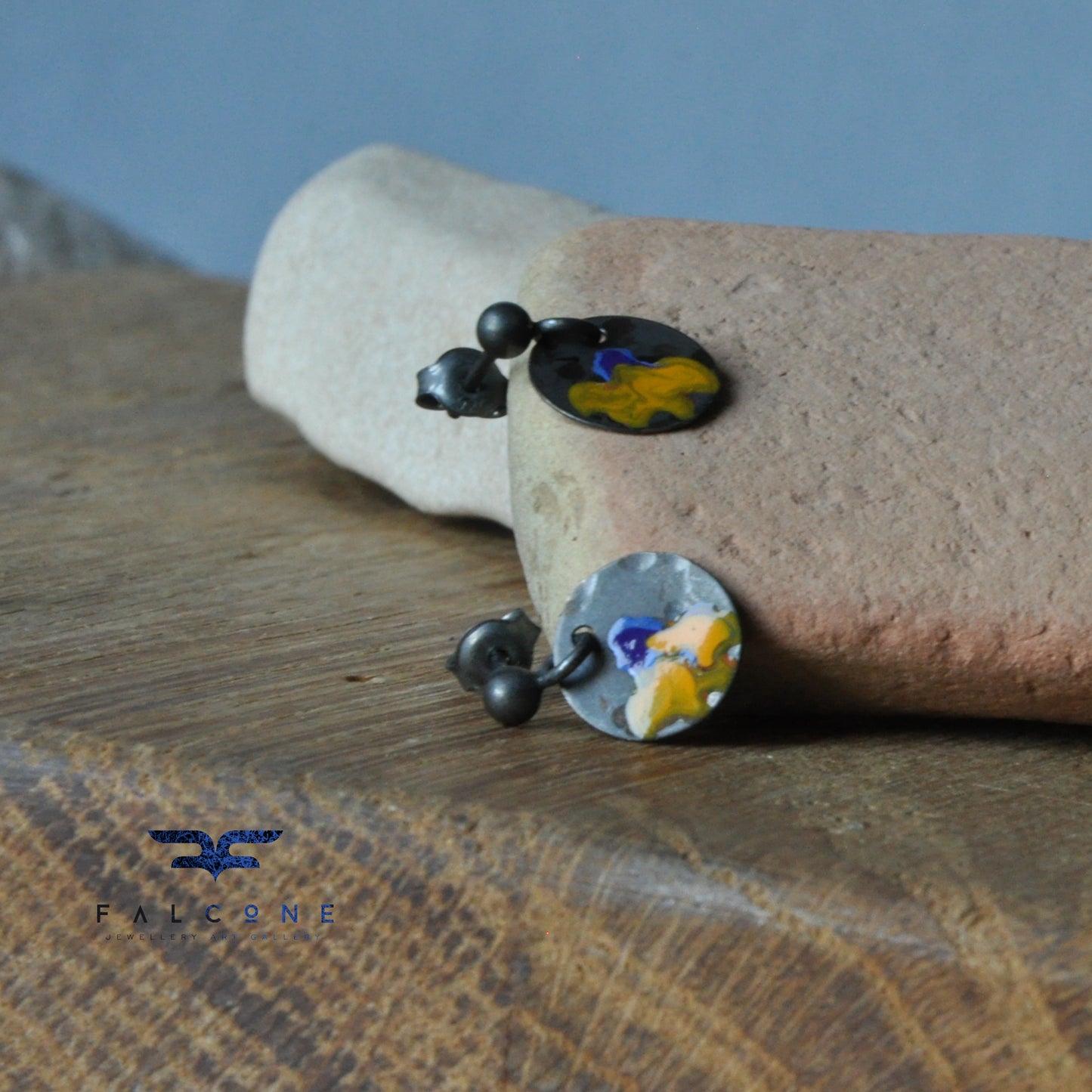 Silver stud earrings 'Mini Wild Garden'