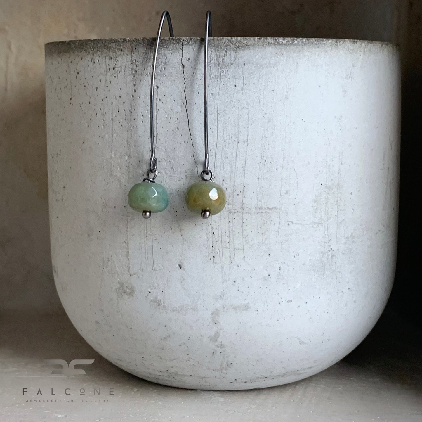 Agate and Silver Earrings 'Forest Nymphs'