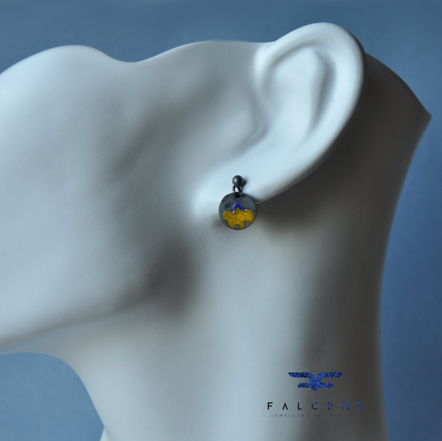 Silver stud earrings 'Mini Wild Garden'