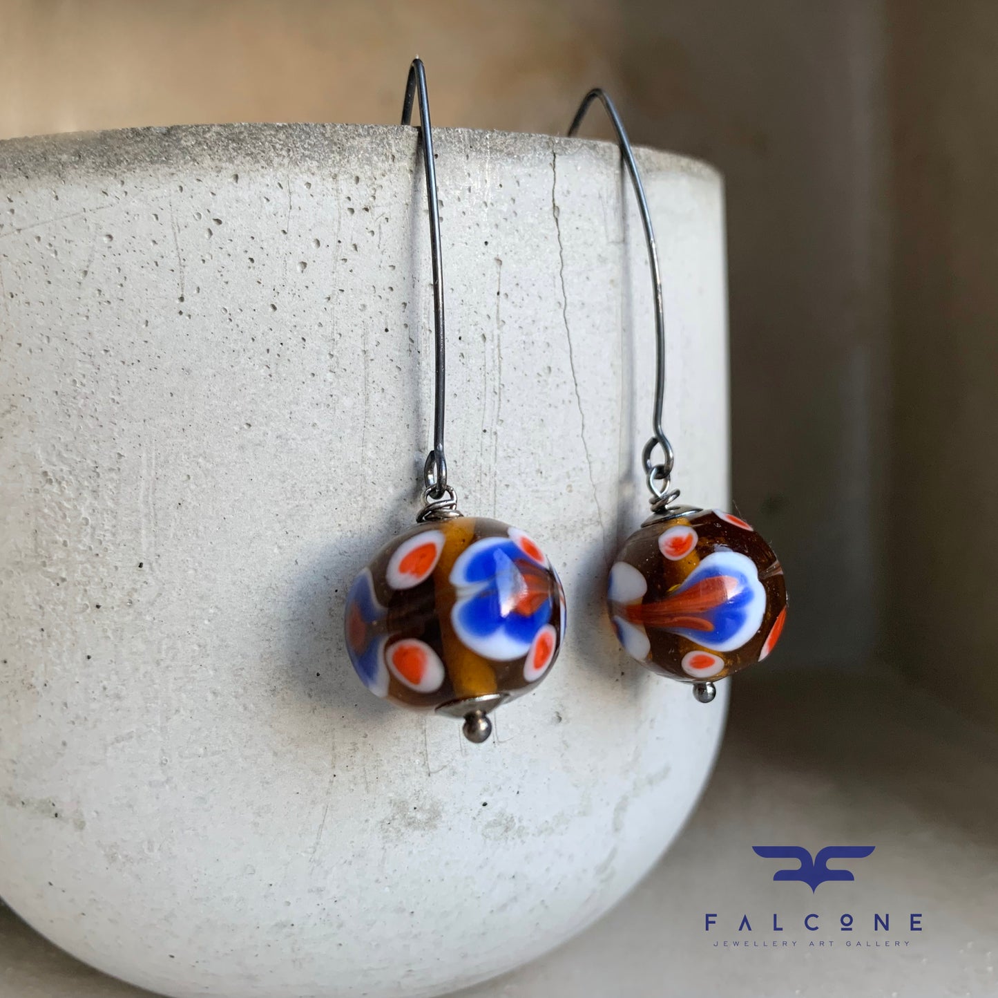 Pendientes de Cristal y Plata 'Esferas de Cristal'