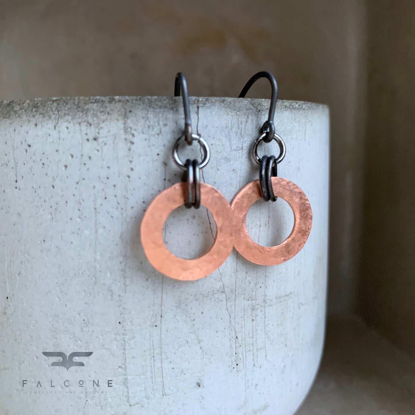 Pendientes de cobre y plata 'Cuprum'