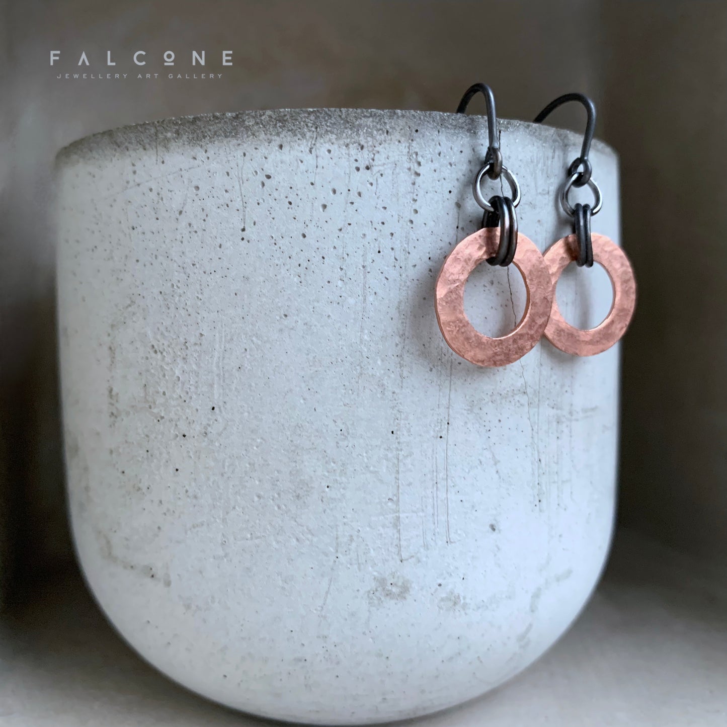 Pendientes de cobre y plata 'Cuprum'
