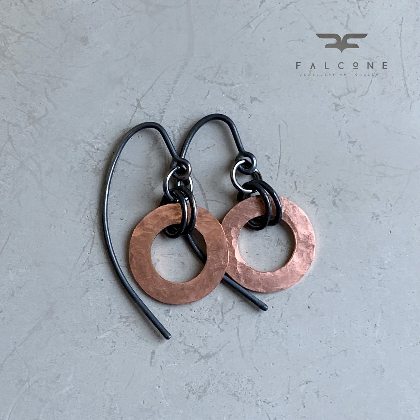 Pendientes de cobre y plata 'Cuprum'