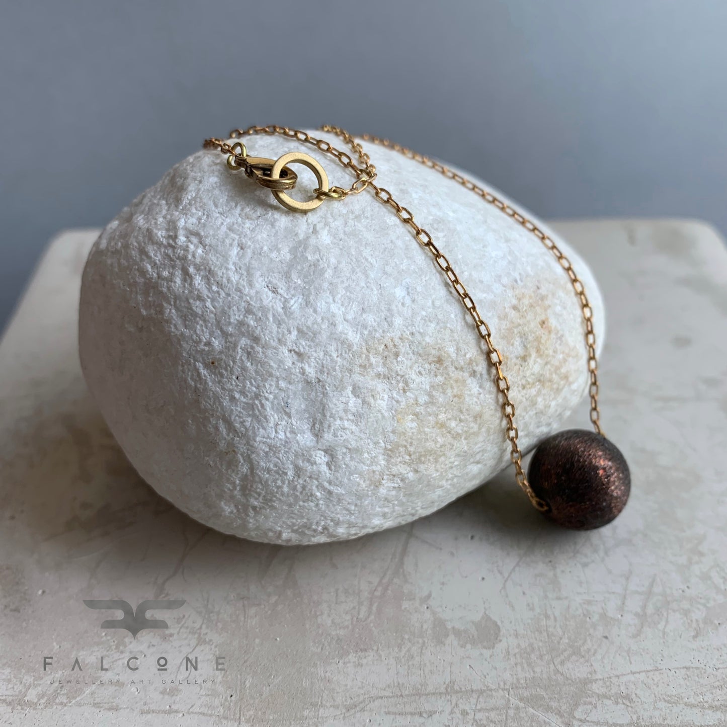 Brass Choker Necklace 'Dark Chocolate'