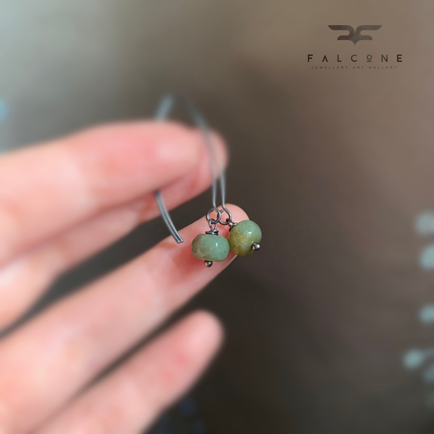 Agate and Silver Earrings 'Forest Nymphs'