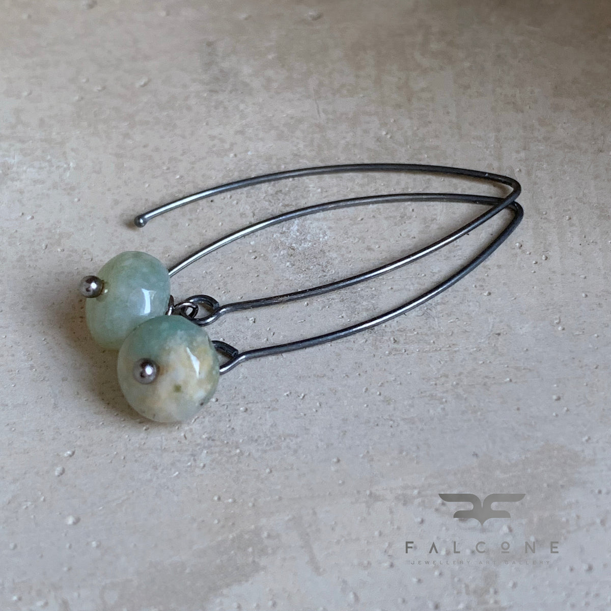 Agate and Sterling Silver Earrings ‘Nymphs of Mists and Morning Dew’