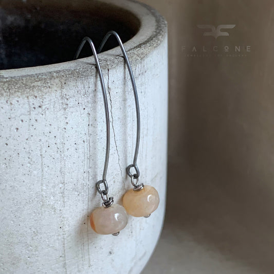 Agate and Sterling Silver Earrings 'Nymphs of the Sandy Beaches'