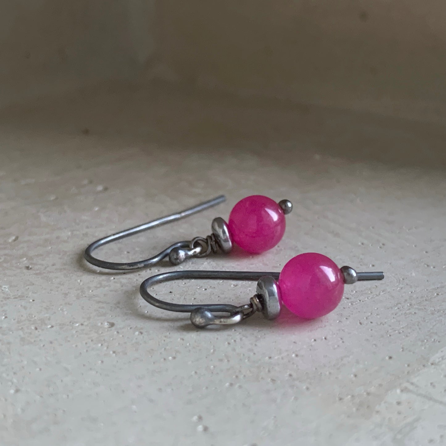 Sterling Silver Earrings with Agates 'Peonies in Stone'