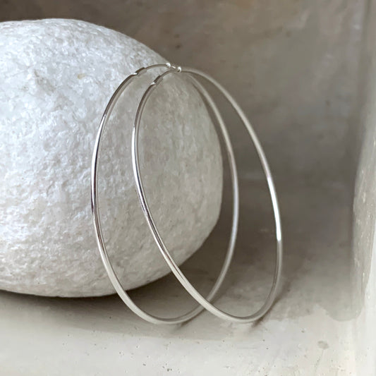 Silver hoop earrings 'Silver Hoops'