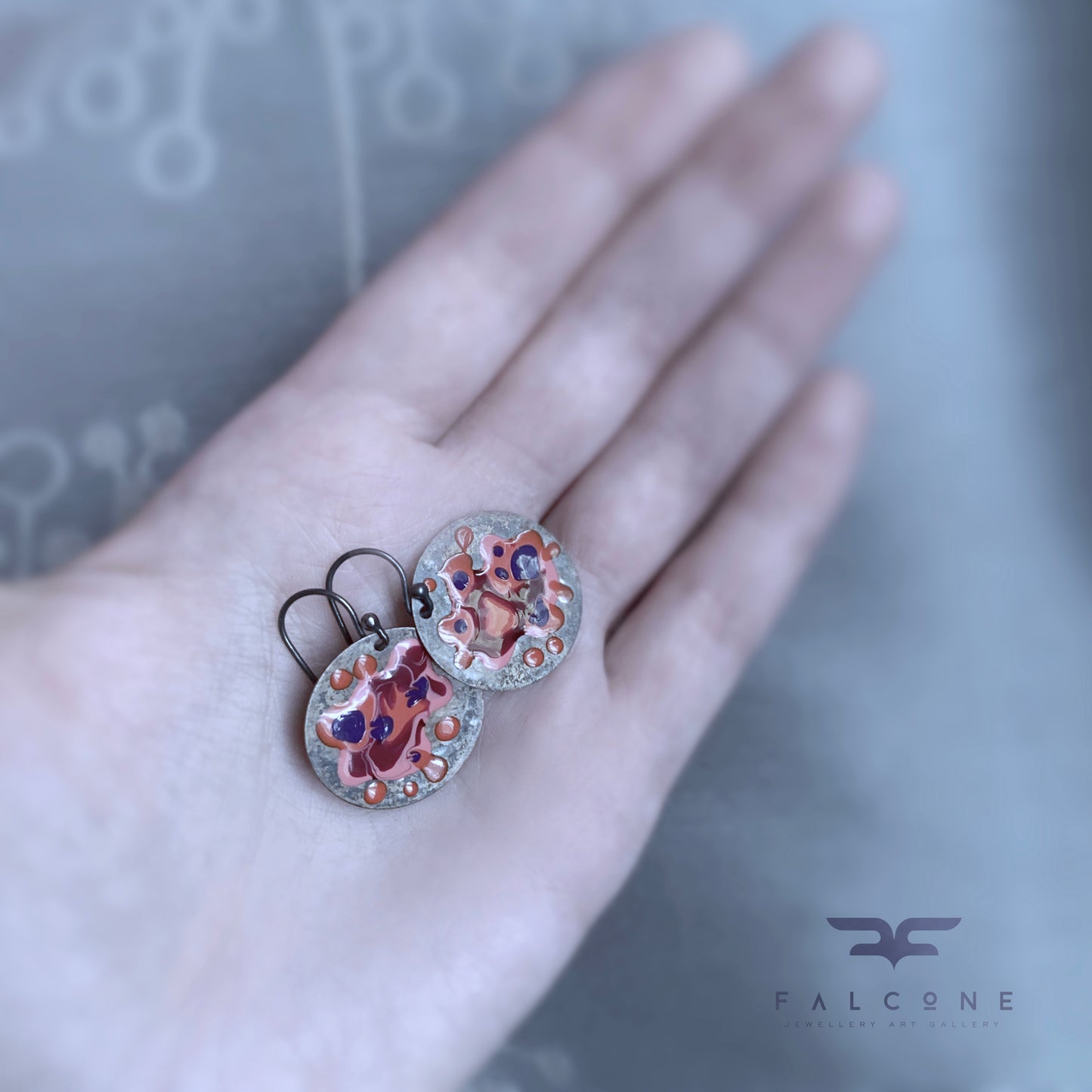 Brass and Silver Earrings 'Sea Creature / Dangerous'