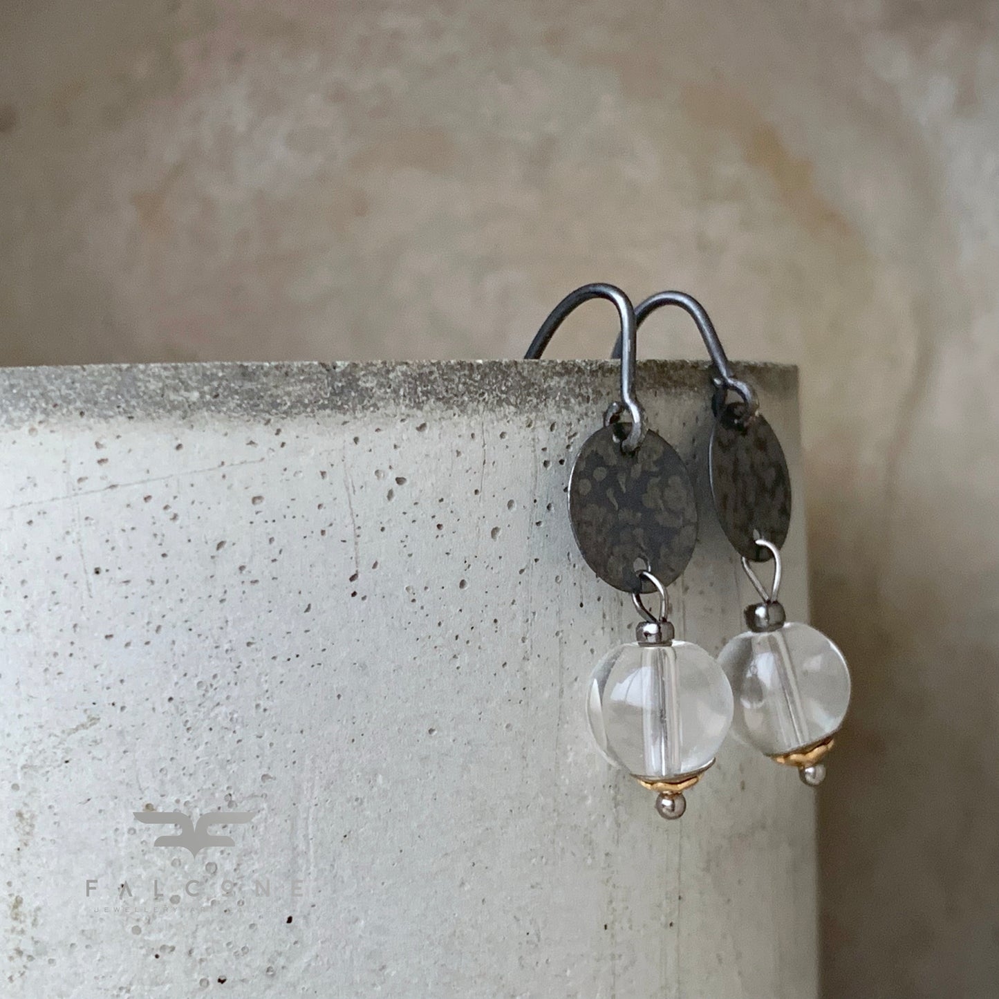 Earrings in silver and crystal 'Crystal Pure'