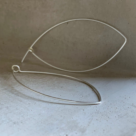 Sterling Silver Earrings 'Simple Silver Big'