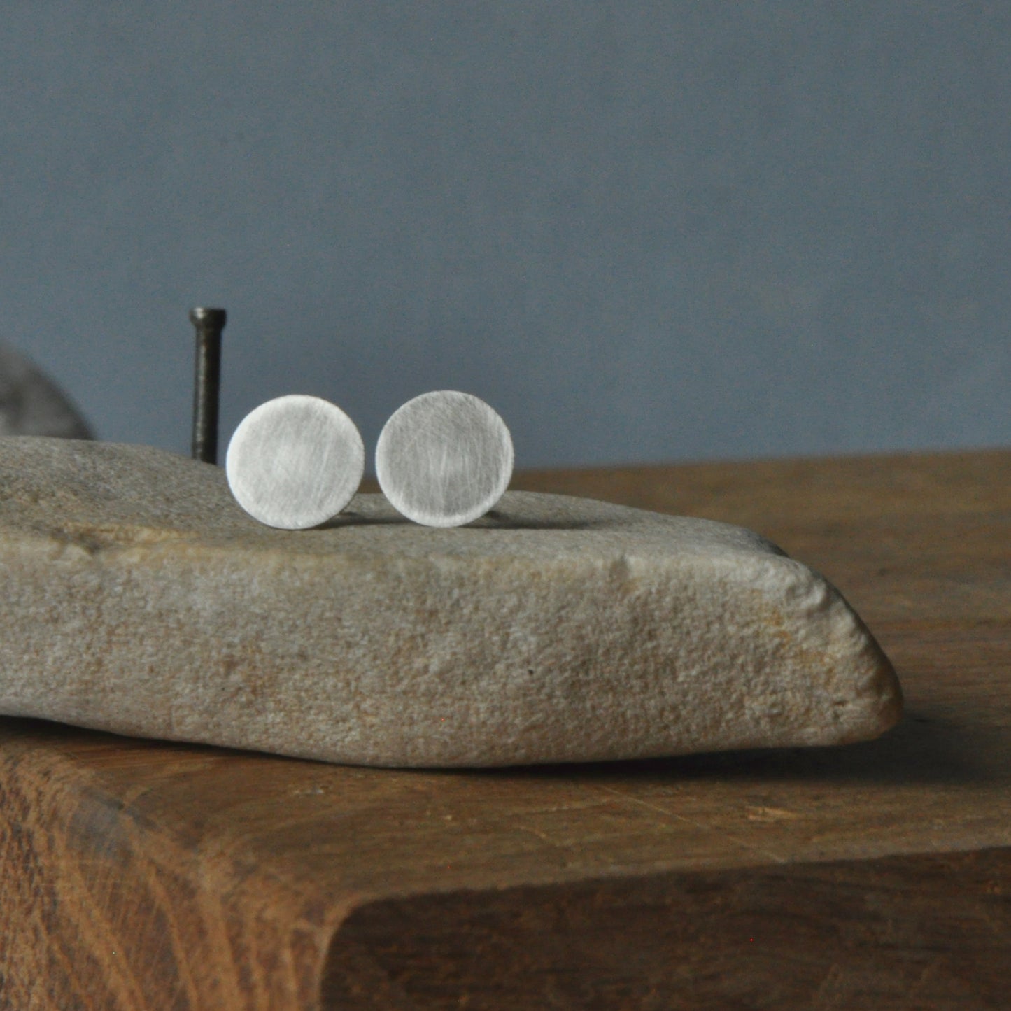 Silver stud earrings 'Geometric'