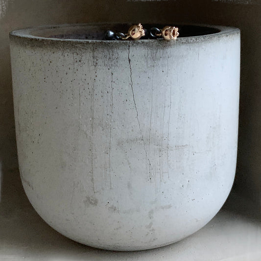 Tiny Gold-Plated Brass & Sterling Silver Earrings 'Berries Gold'