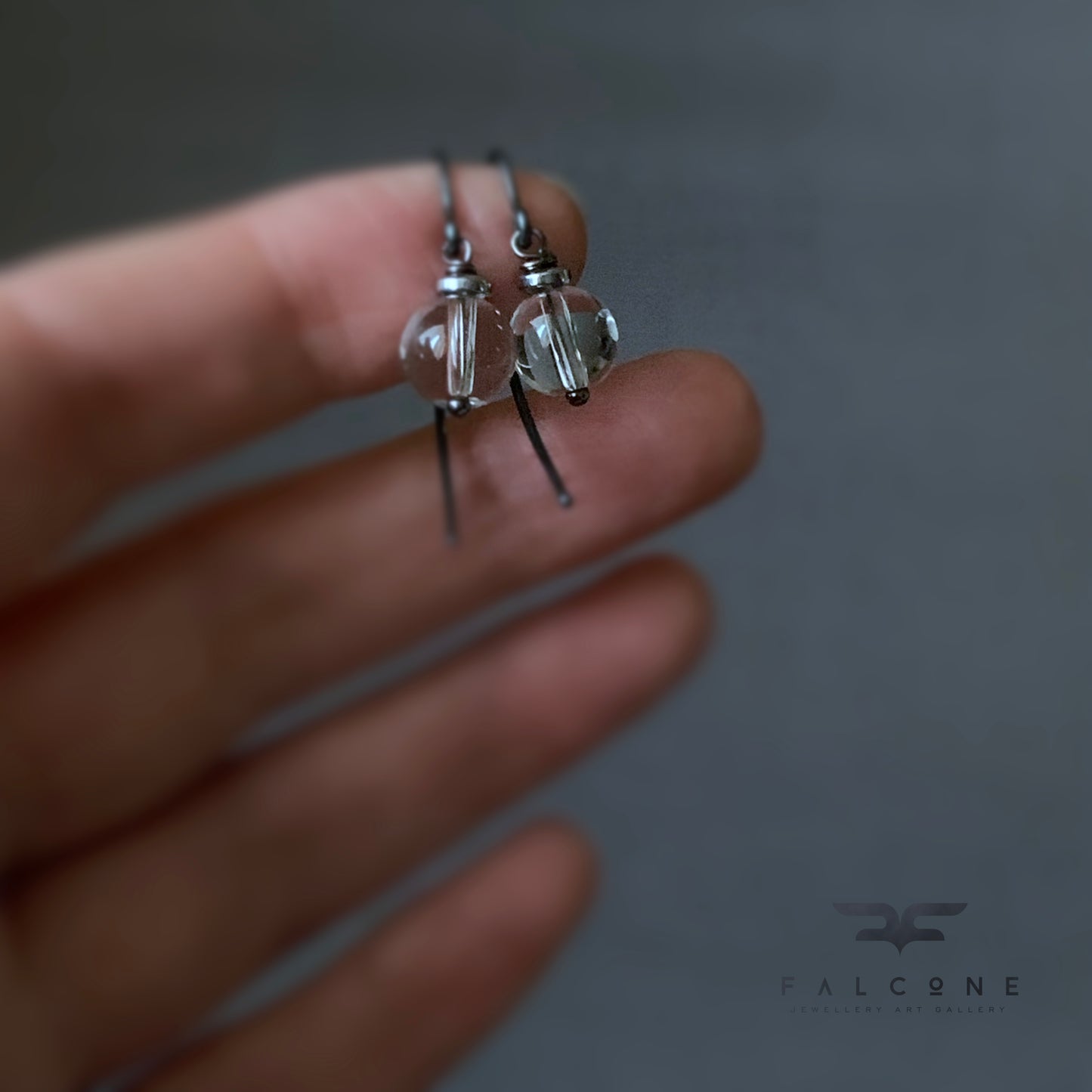 Crystal and Silver Earrings 'Crystal Pure'