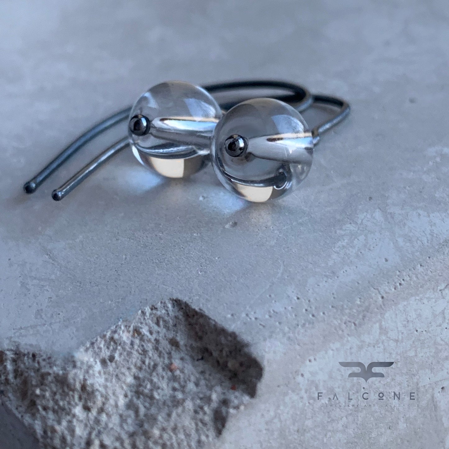 Crystal and Silver Earrings 'Crystal Pure'