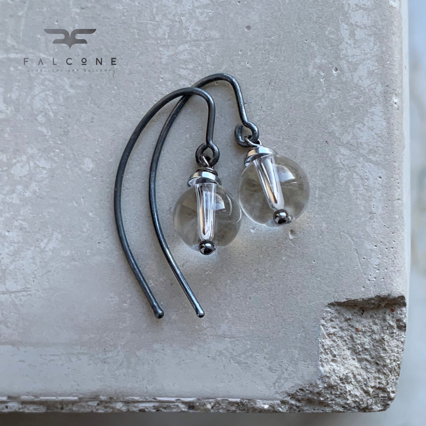 Crystal and Silver Earrings 'Crystal Pure'