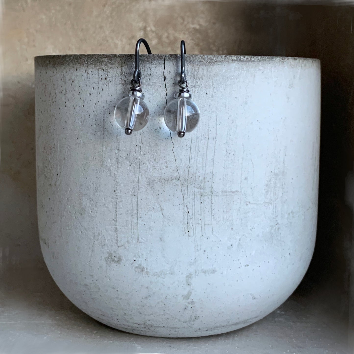 Crystal and Silver Earrings 'Crystal Pure'