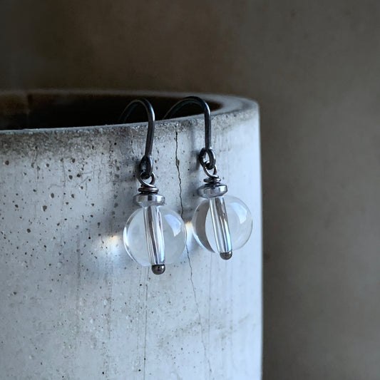 Crystal and Silver Earrings 'Crystal Pure'