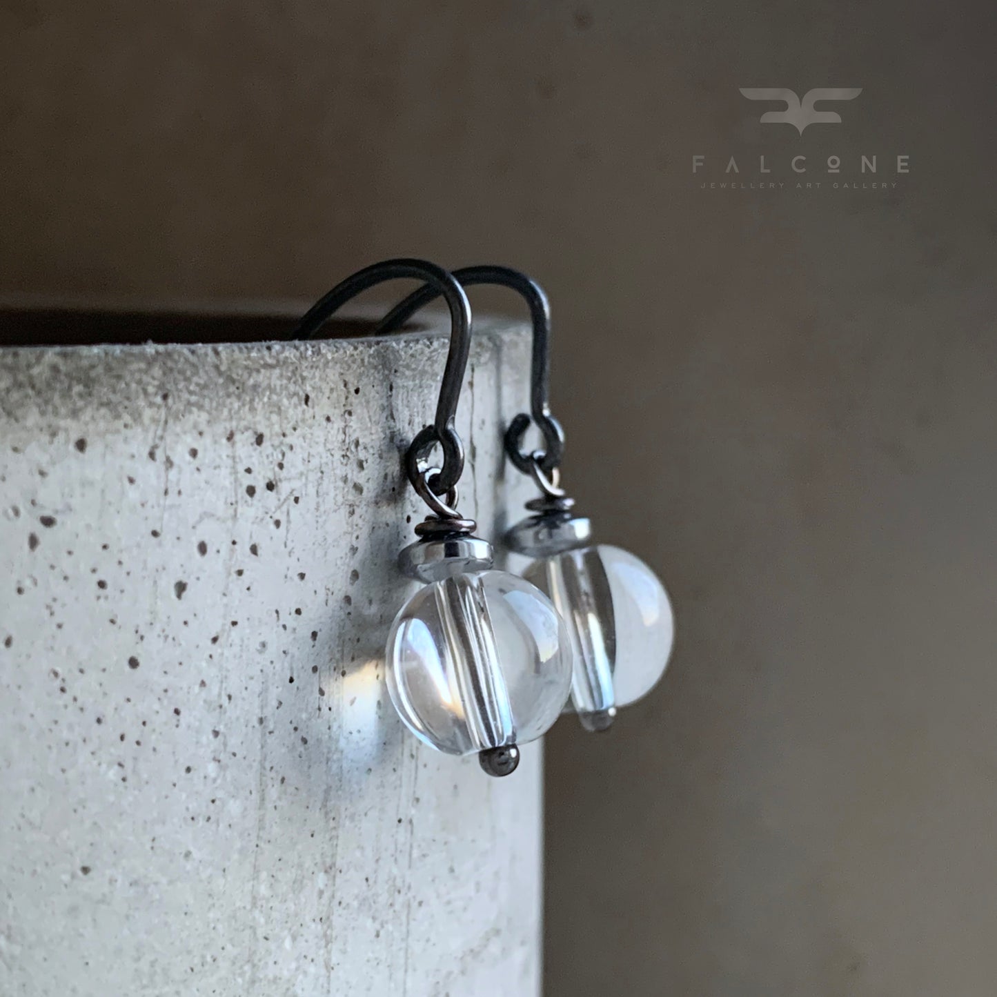 Crystal and Silver Earrings 'Crystal Pure'