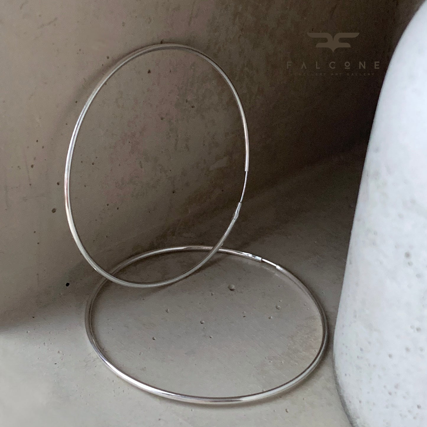 Pendientes de aro de plata 'Silver Hoops'