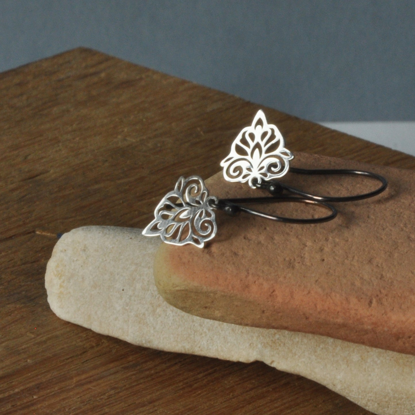 Silver earrings 'Romantic Ornaments'