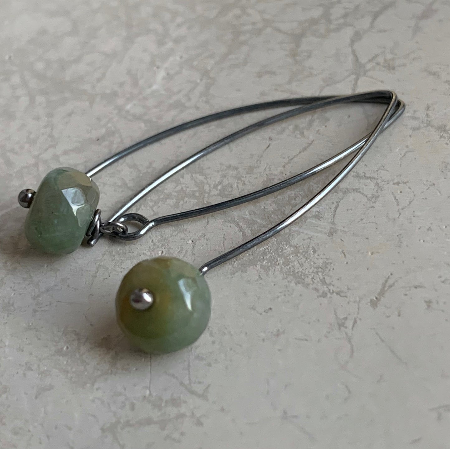 Agate and Silver Earrings 'Forest Nymphs'