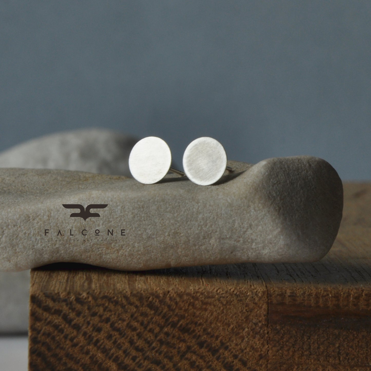 Silver stud earrings 'Geometric'