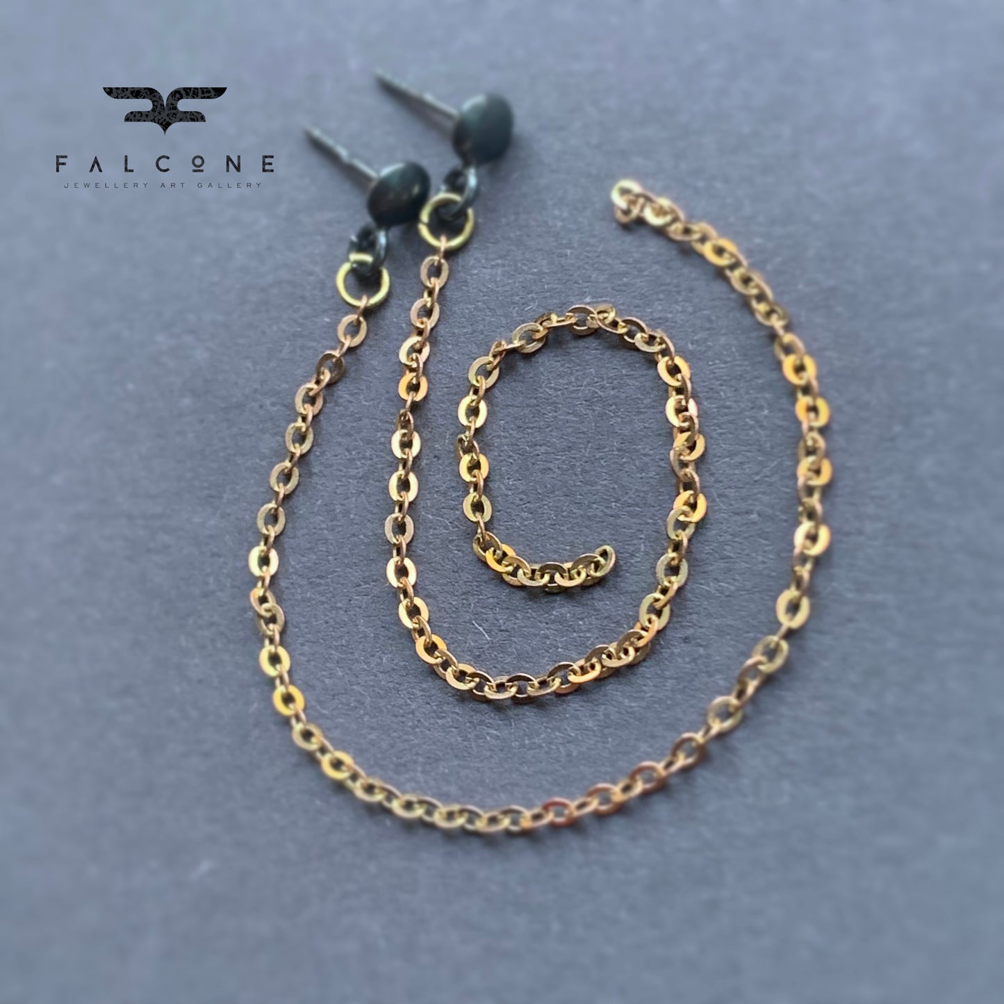 Long brass and silver earrings 'Elegance Eleven'