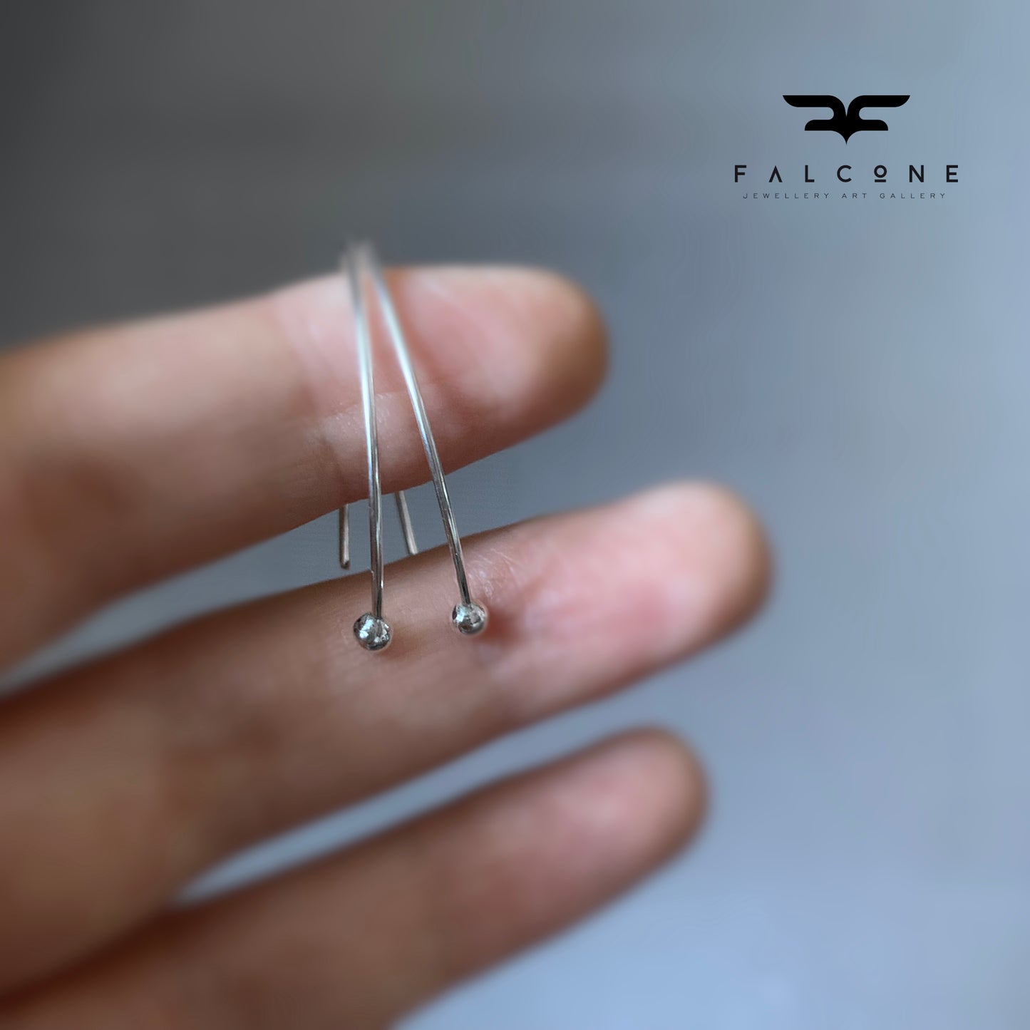 Minimalist Silver Earrings 'Silver Dew'