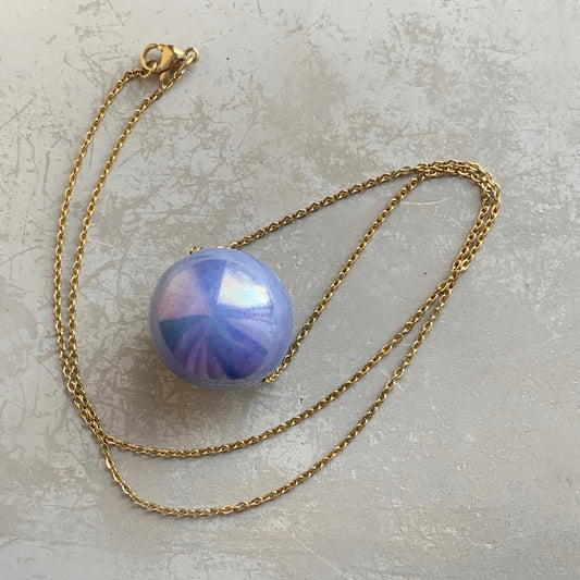 Ceramic and Gold-Plated Brass Necklace 'Sphere'