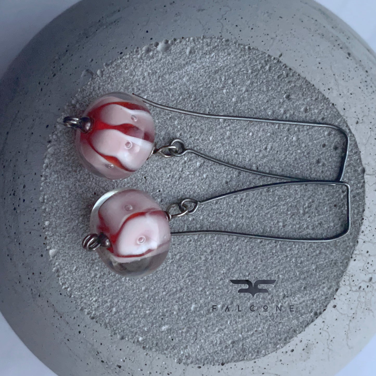 Pendientes de plata con rondelles de cristal en rosa empolvado 'Candy Shop'