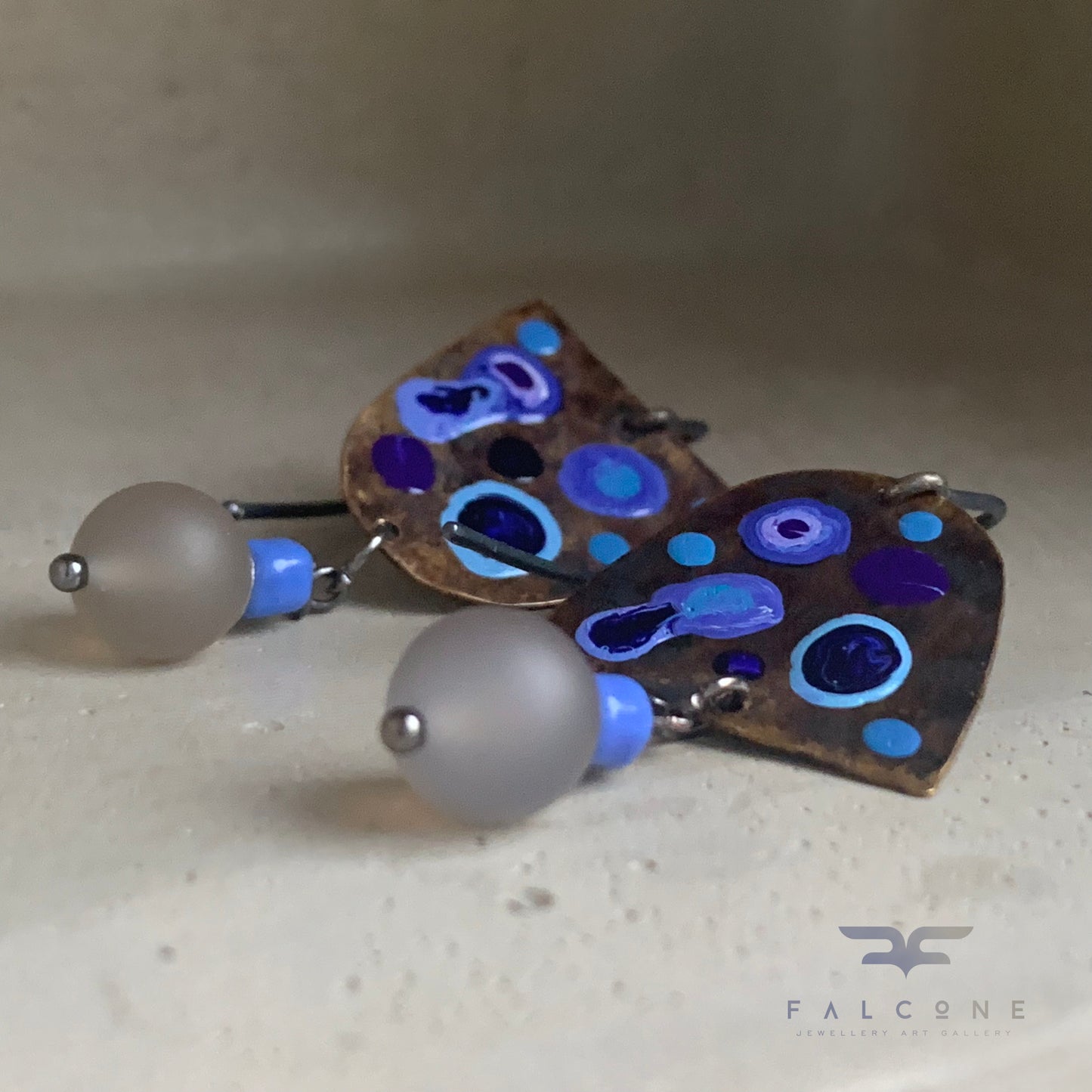 Asymmetric Brass and Silver Earrings 'Sea Creatures / Jellyfish'