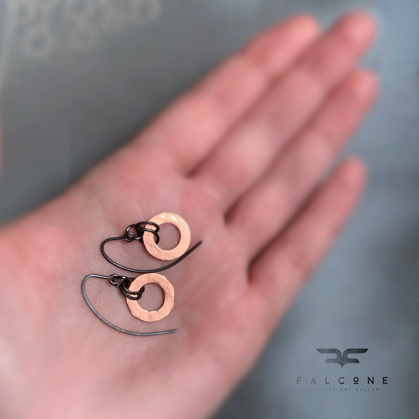 Copper and Silver Earrings 'Cuprum'