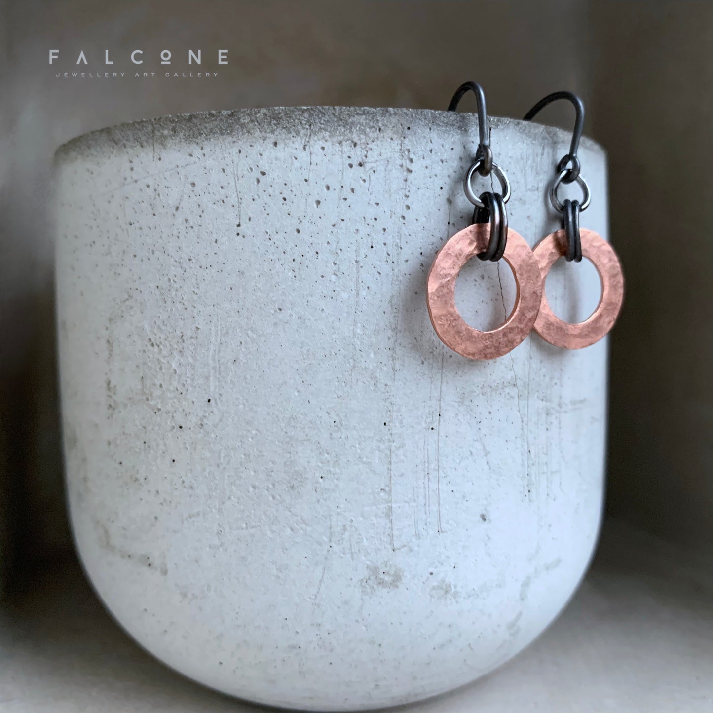 Copper and Silver Earrings 'Cuprum'