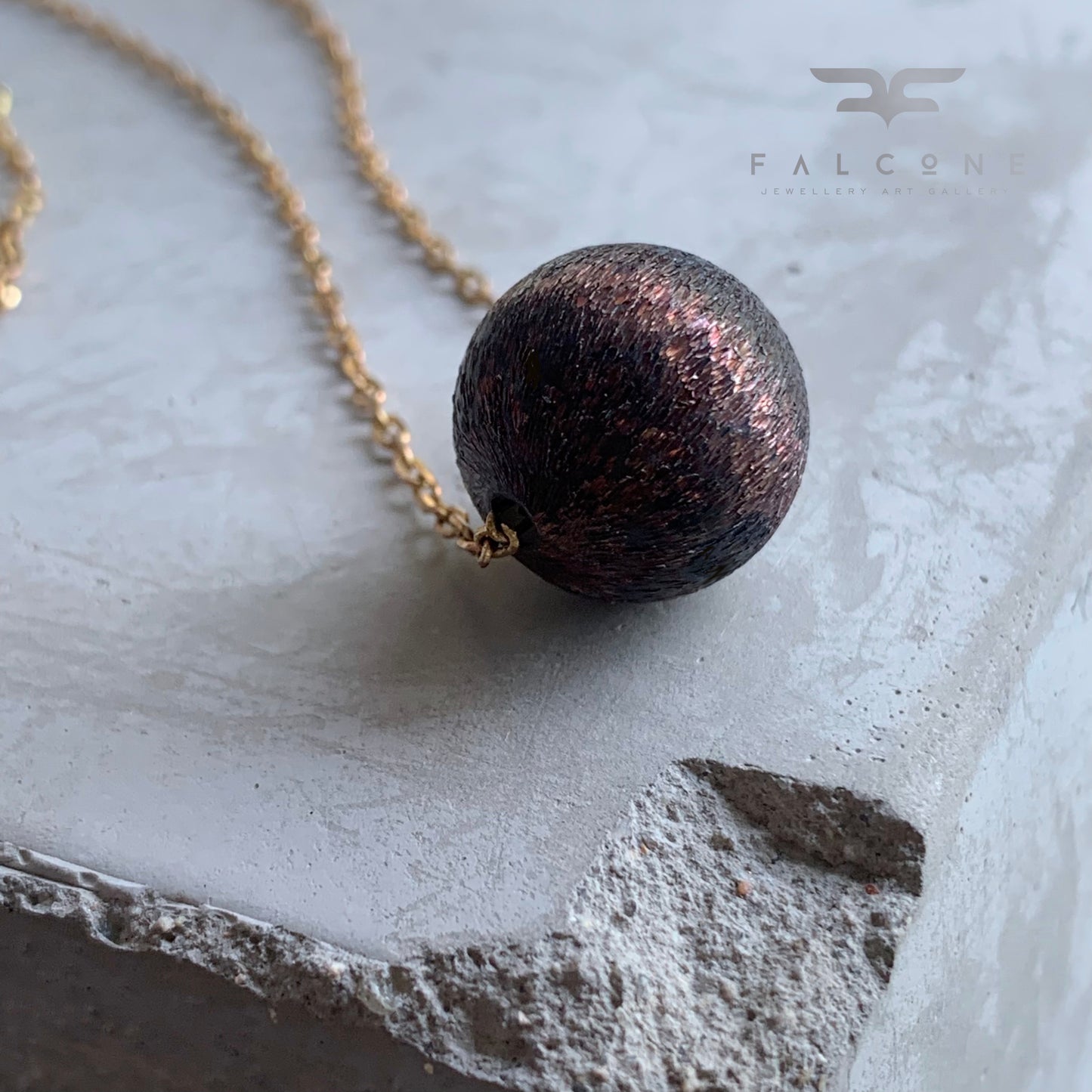 Brass Choker Necklace 'Dark Chocolate'