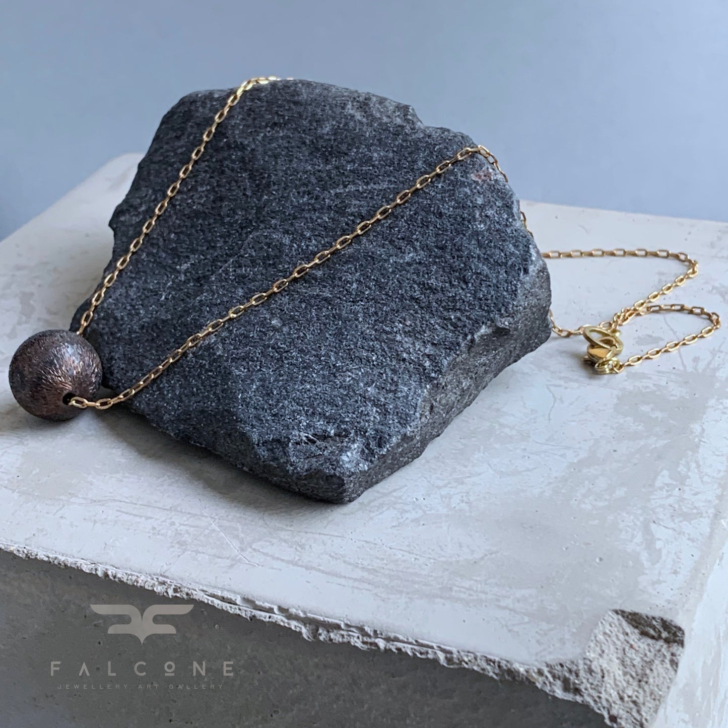 Brass Choker Necklace 'Dark Chocolate'